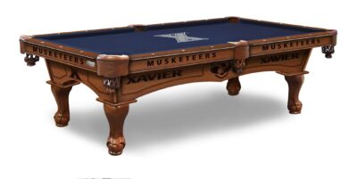 Xavier University Pool Table with Chardonnay Finish and Claw Leg