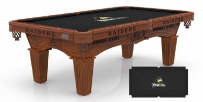 Wright State University Pool Table with Chardonnay Finish and Tapered Leg