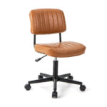 PU Leather Adjustable Office Chair with Ergonomic Backrest and Swivel