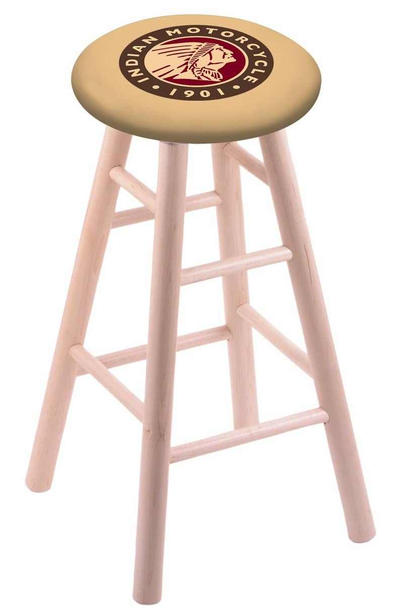 Indian Motorcycle 30" Swivel Maple Bar Stool in Natural Finish