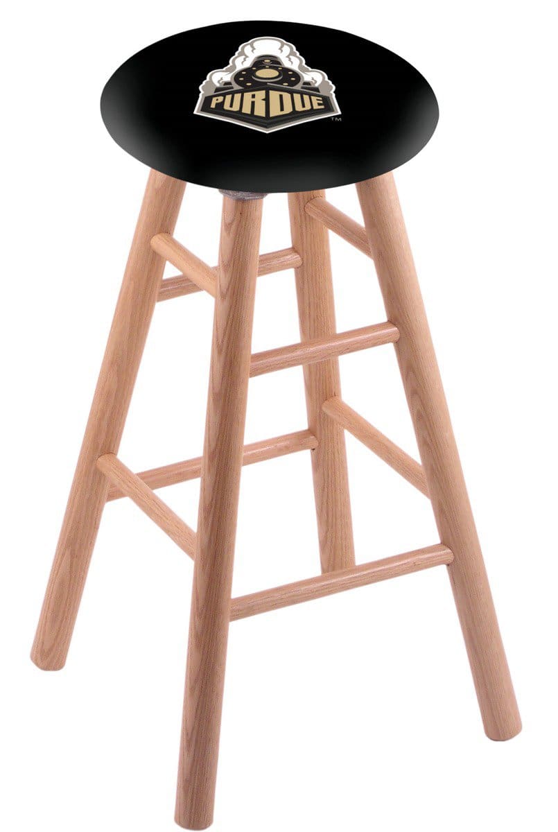 Purdue 36" Swivel Oak Extra Tall Bar Stool in Natural Finish