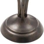 Rustic Bronze Table Lamp with Beige Linen Shade