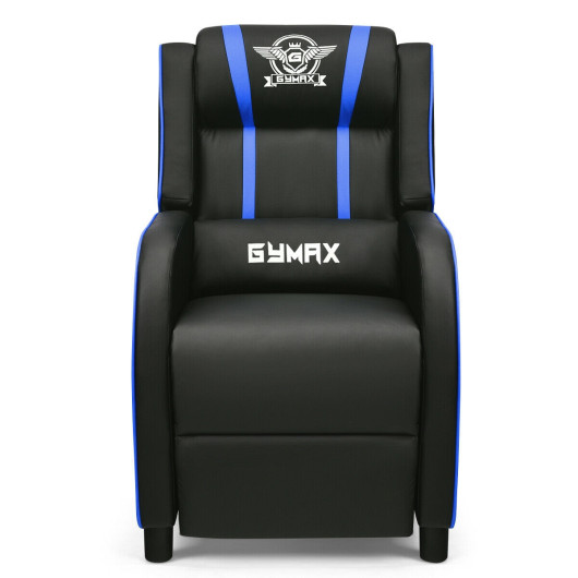 Reclining Massage Gaming Chair with Adjustable Backrest and Footrest - Image 11