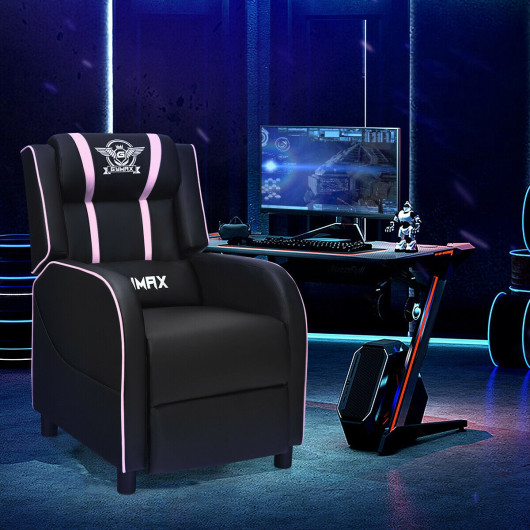 Reclining Massage Gaming Chair with Adjustable Backrest and Footrest - Image 20