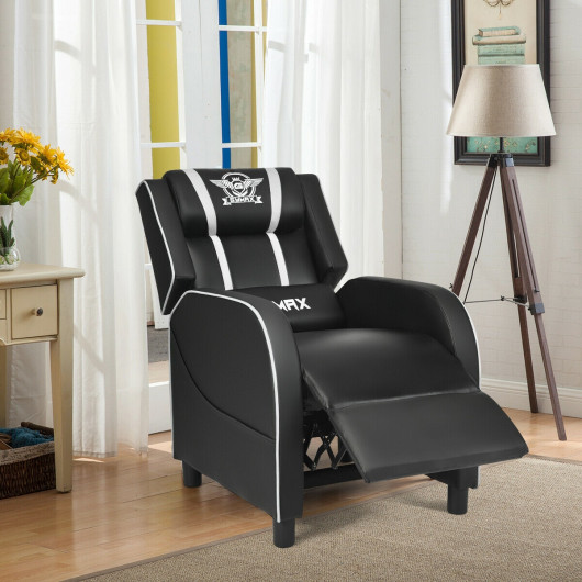 Reclining Massage Gaming Chair with Adjustable Backrest and Footrest - Image 22