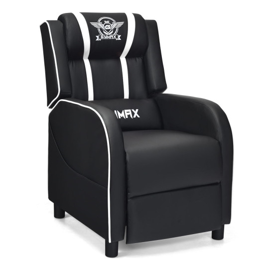Reclining Massage Gaming Chair with Adjustable Backrest and Footrest - Image 24