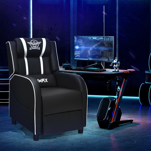 Reclining Massage Gaming Chair with Adjustable Backrest and Footrest - Image 27