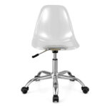 Clear Acrylic Adjustable Height Swivel Office Chair with Casters