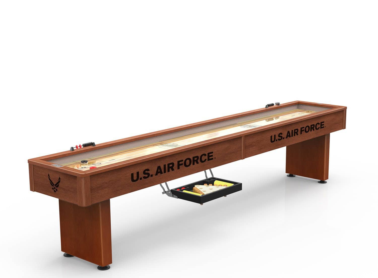 United States Air Force Shuffleboard Table with Chardonnay Finish