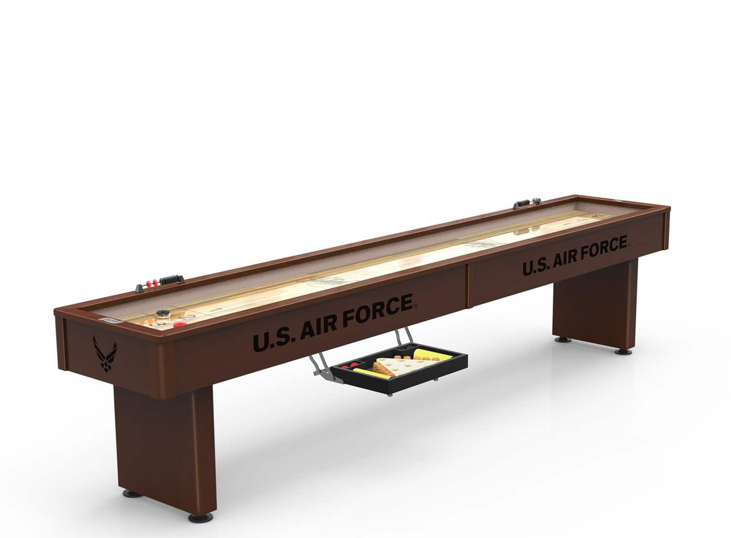 United States Air Force Shuffleboard Table with Navajo Finish