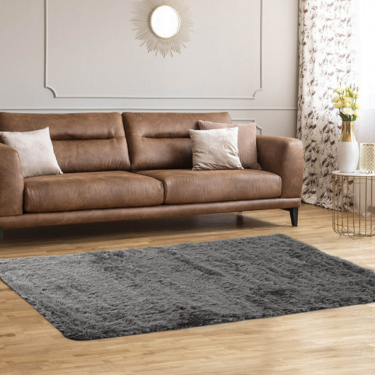 Soft 5 x 7 Feet Rectangular Shag Area Rug for Living Room - Image 7