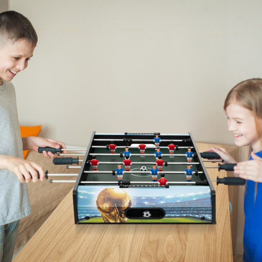 Mini Foosball Table with Removable Legs and Scorekeeper