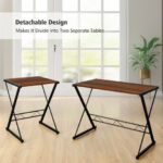 Space-Saving Reversible L-Shaped Desk with Shelf and CPU Stand