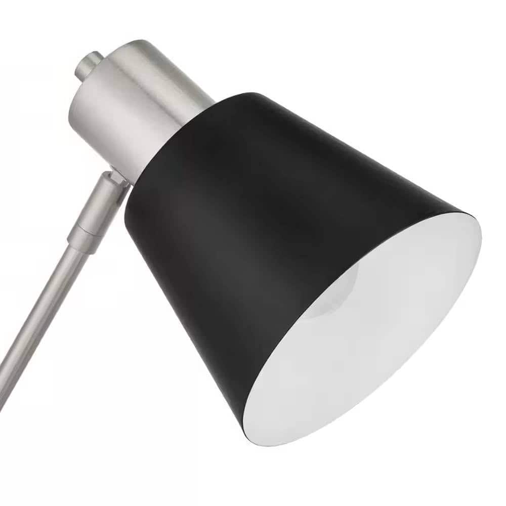 Modern Black Shade Table Lamp with Adjustable Tilt