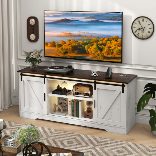 LED TV Stand with Adjustable Shelves for 65 Inch Screens