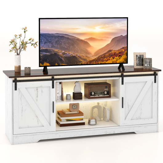 LED TV Stand with Adjustable Shelves for 65 Inch Screens