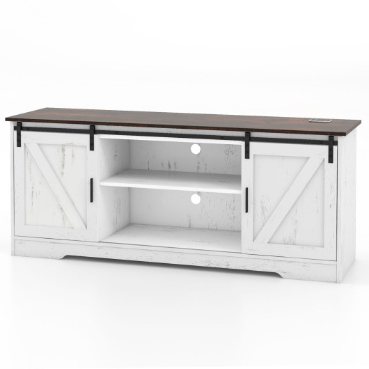 LED TV Stand with Adjustable Shelves for 65 Inch Screens