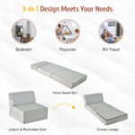 Tri Fold Convertible Chair Sofa Bed with Removable Cover