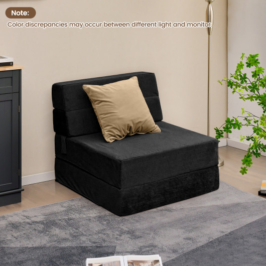 Tri Fold Convertible Chair Sofa Bed with Removable Cover - Image 15