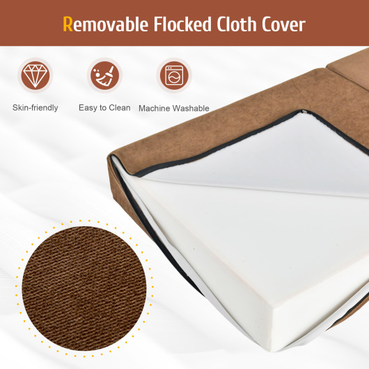 Tri Fold Convertible Chair Sofa Bed with Removable Cover - Image 5