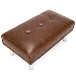 Tufted Ottoman Bench with Stainless Steel Legs for Living Room