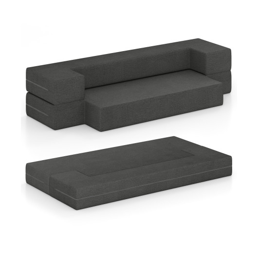 Convertible Folding Sofa Bed with Washable Cover Space-Saving Design
