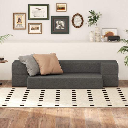 Convertible Folding Sofa Bed with Washable Cover Space-Saving Design