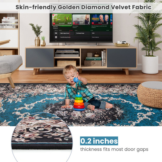 Vintage Non-Slip Area Rug with Durable, Soft Polyester Surface - Image 8