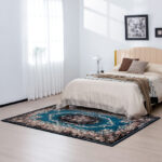 Vintage Non-Slip Area Rug with Durable, Soft Polyester Surface