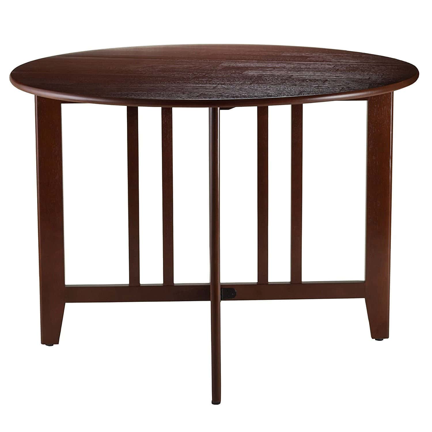 Round Mission Style 42-inch Double Drop Leaf Dining Table