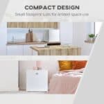 Compact 1.1 Cu. Ft Upright Mini Freezer with Reversible Door