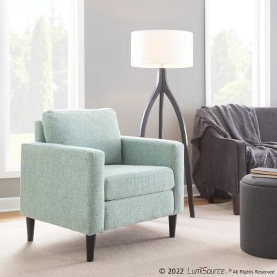 Wendy Light Green Fabric Contemporary Accent Chair