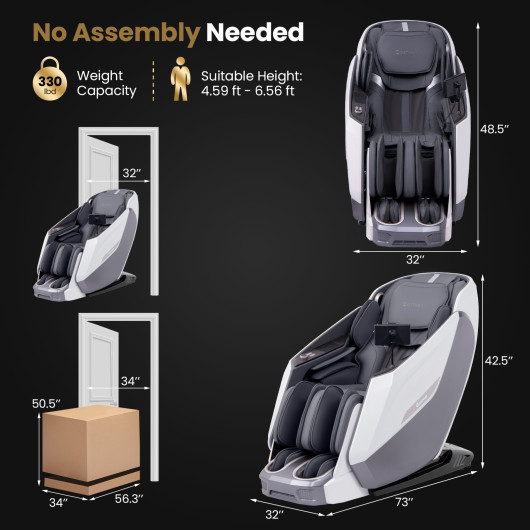 Zero Gravity SL Track Massage Chair with Heat and Airbags - Image 12
