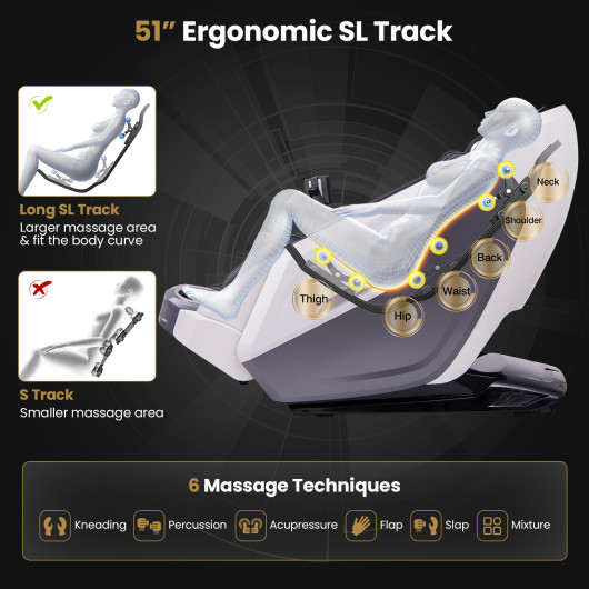 Zero Gravity SL Track Massage Chair with Heat and Airbags - Image 14