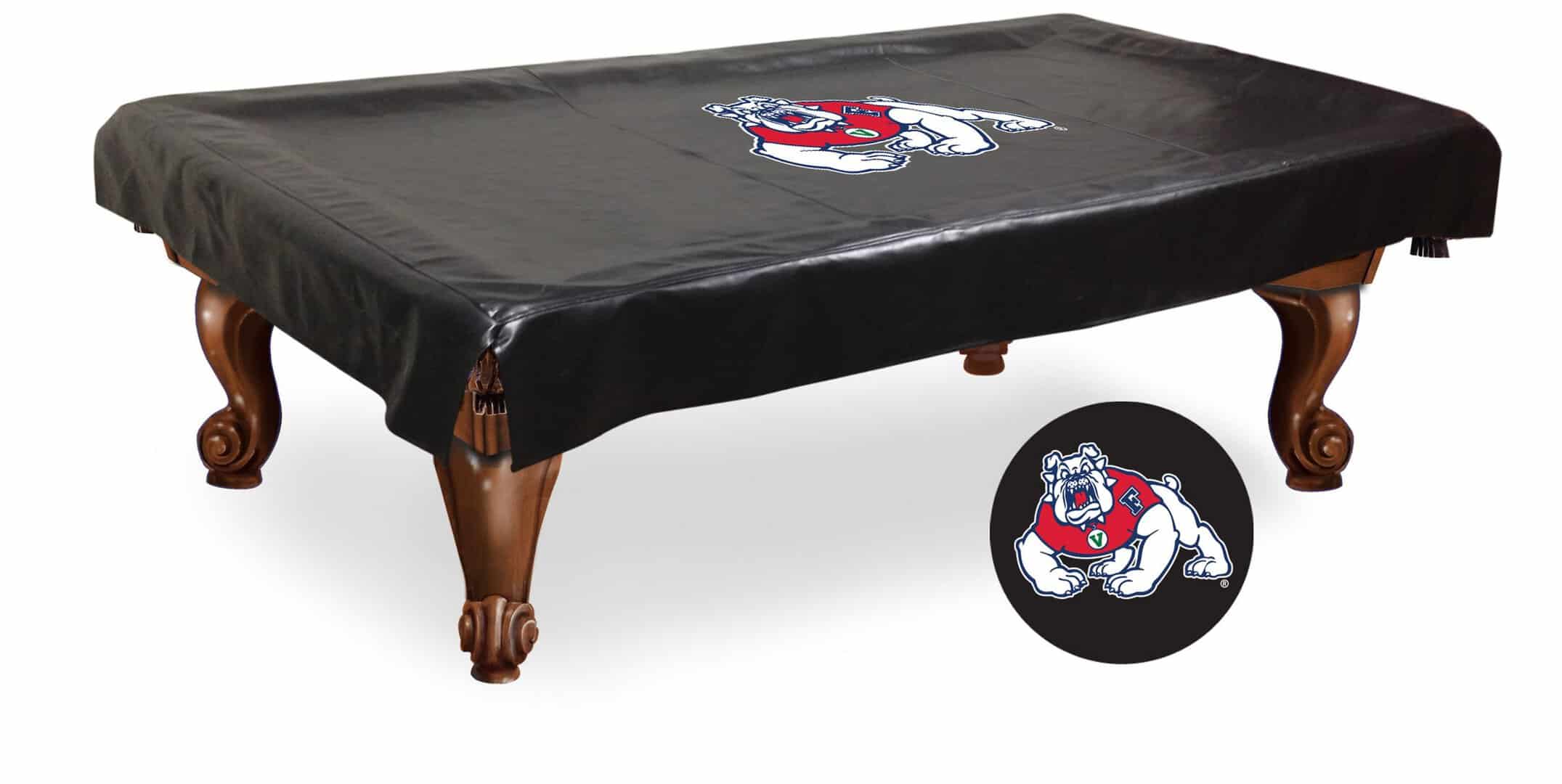 fresno state university 9-foot logo pool table cover