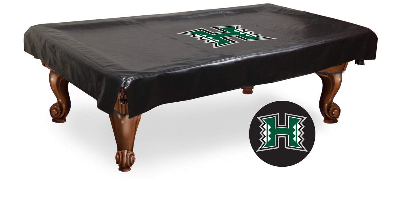 university of hawaii 9-foot logo pool table cover