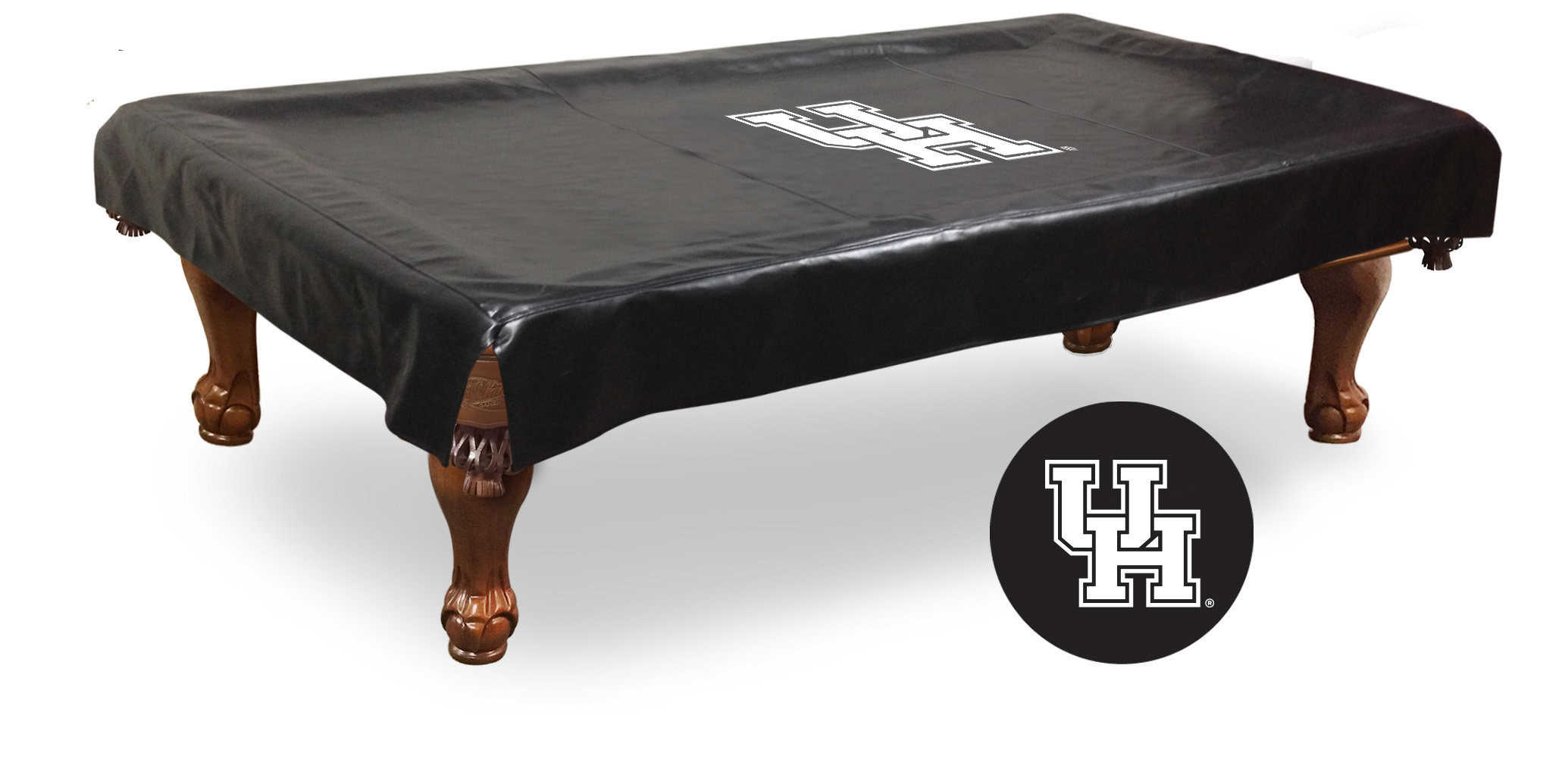 university of houston 9-foot logo pool table cover