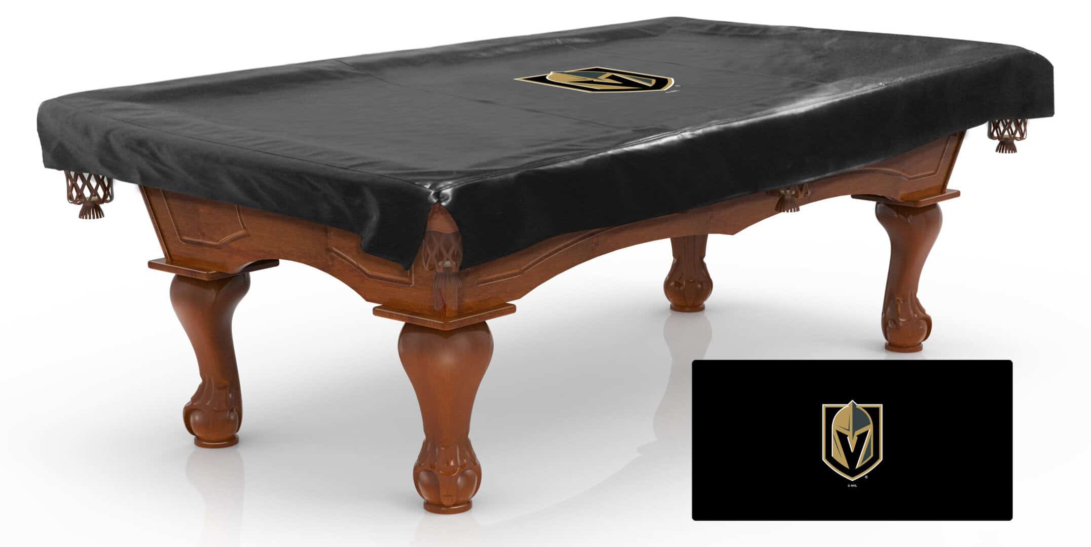 vegas golden knights 8-foot logo pool table cover
