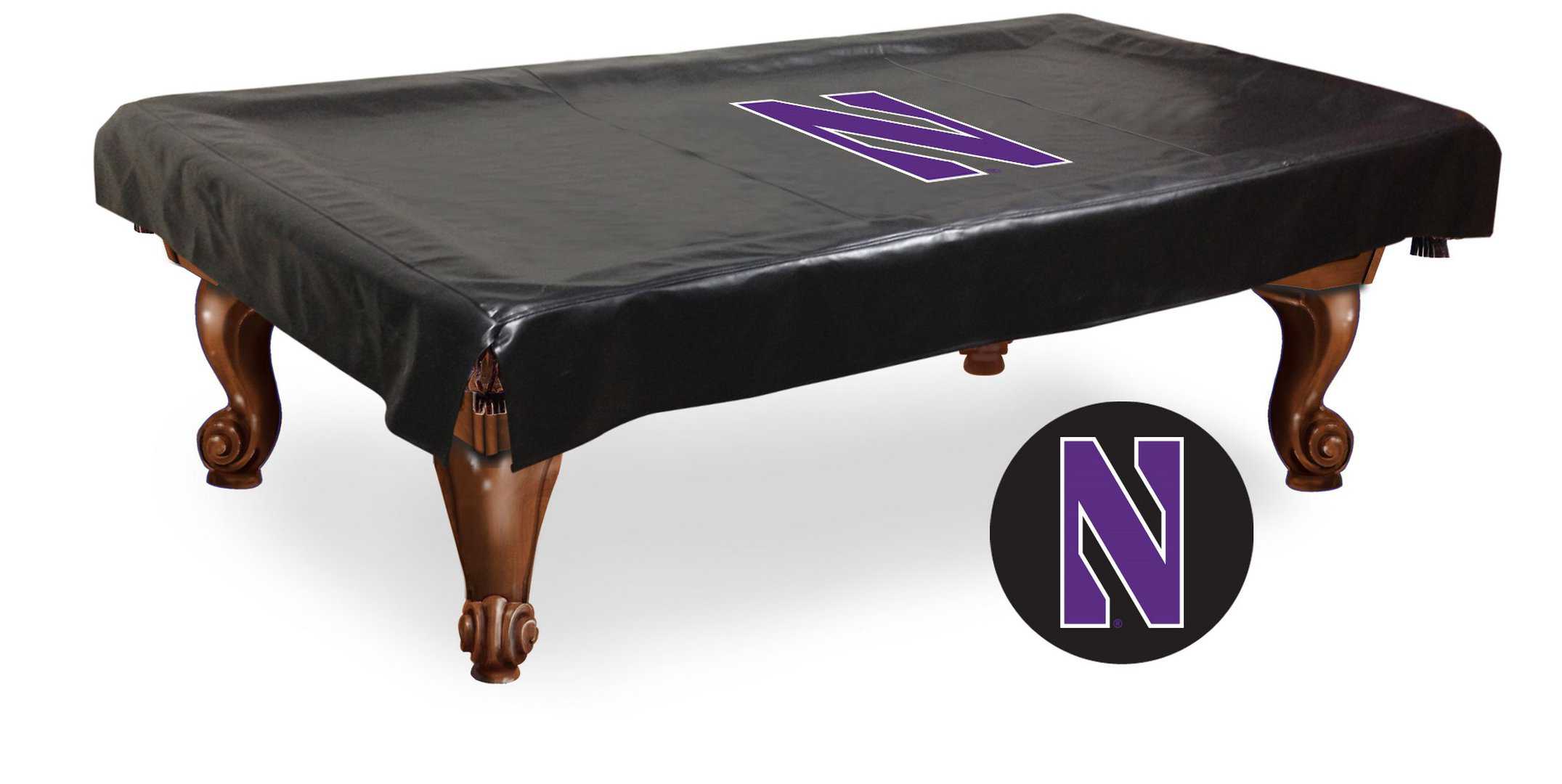 northwestern university 9-foot logo pool table cover