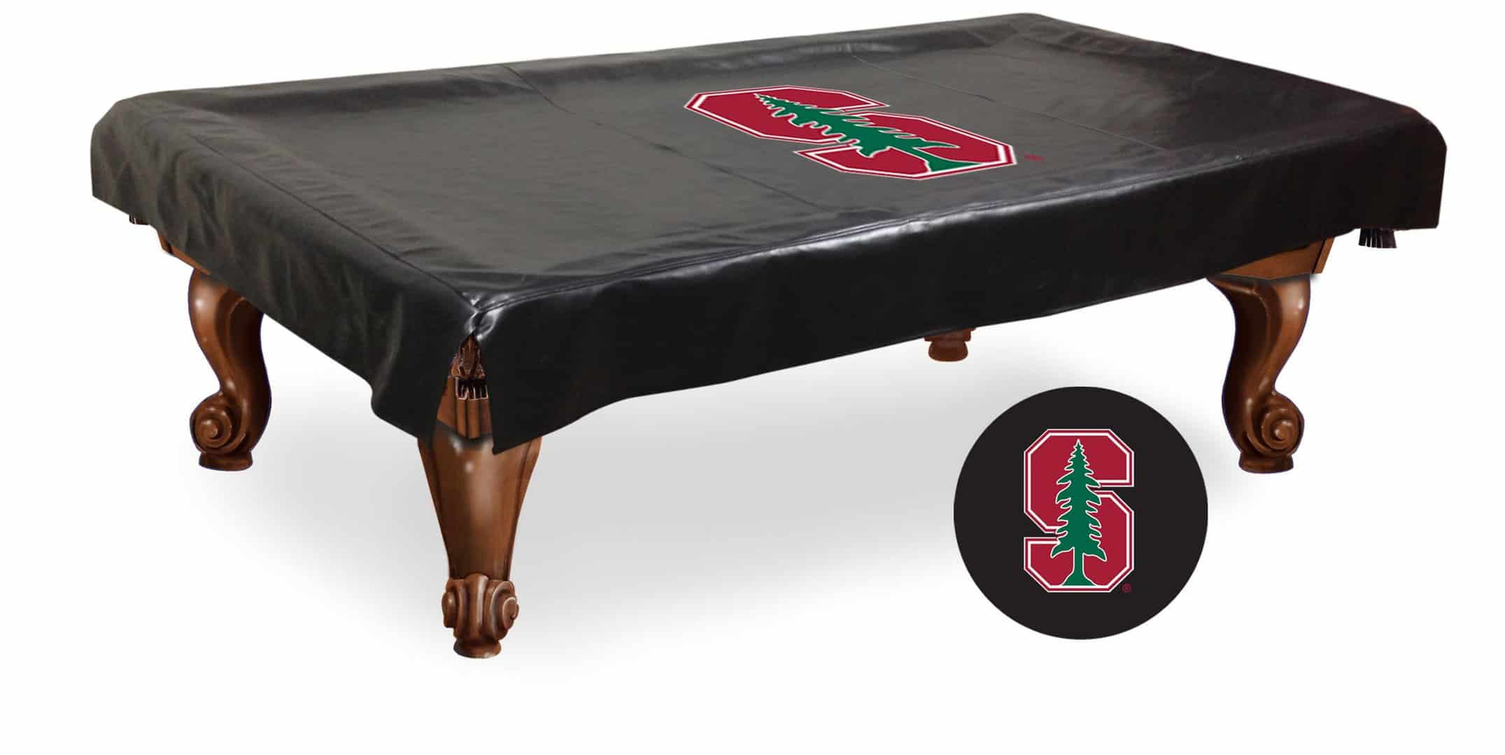 stanford university 9-foot logo pool table cover