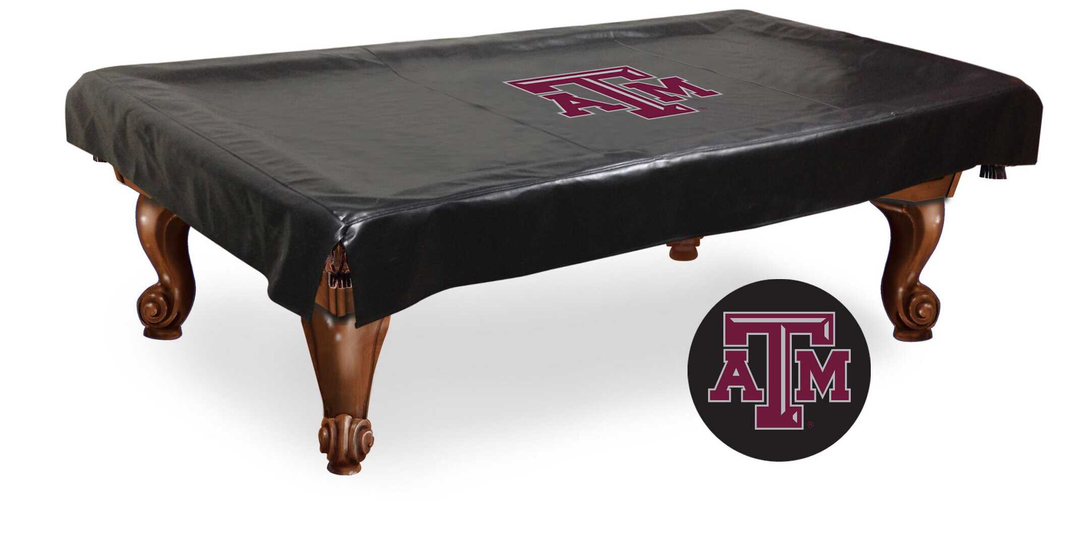 texas a&m 9-foot logo pool table cover
