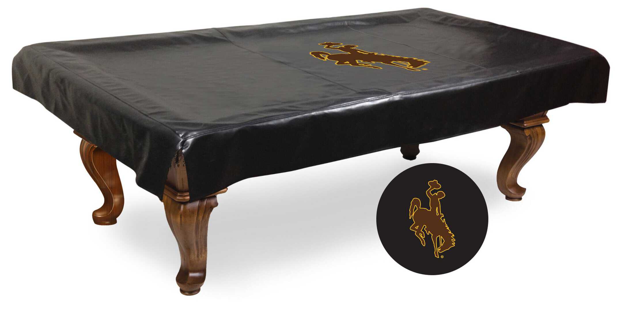 university of wyoming 9-foot logo pool table cover