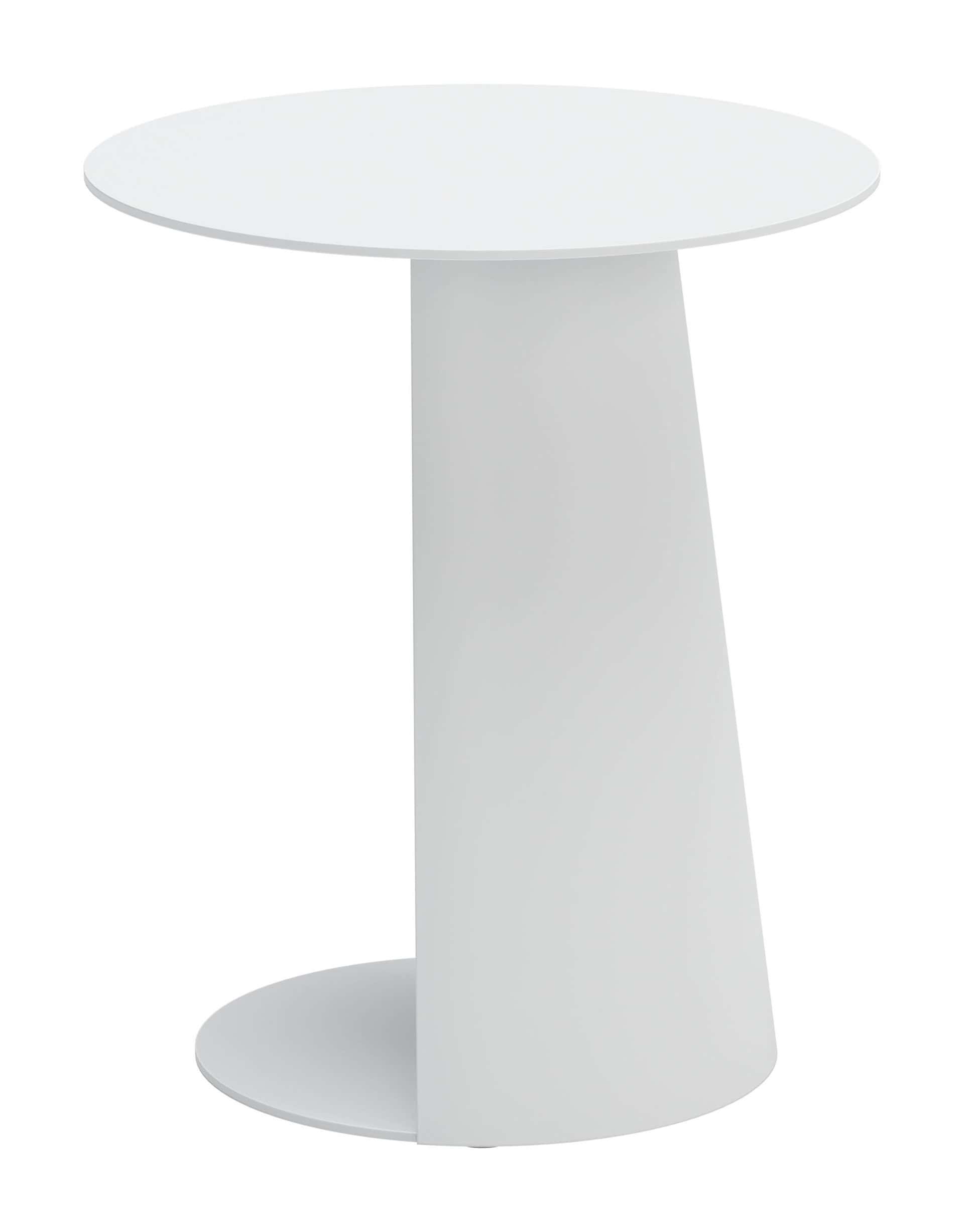 White Weather Resistant Aluminum Outdoor Side Table