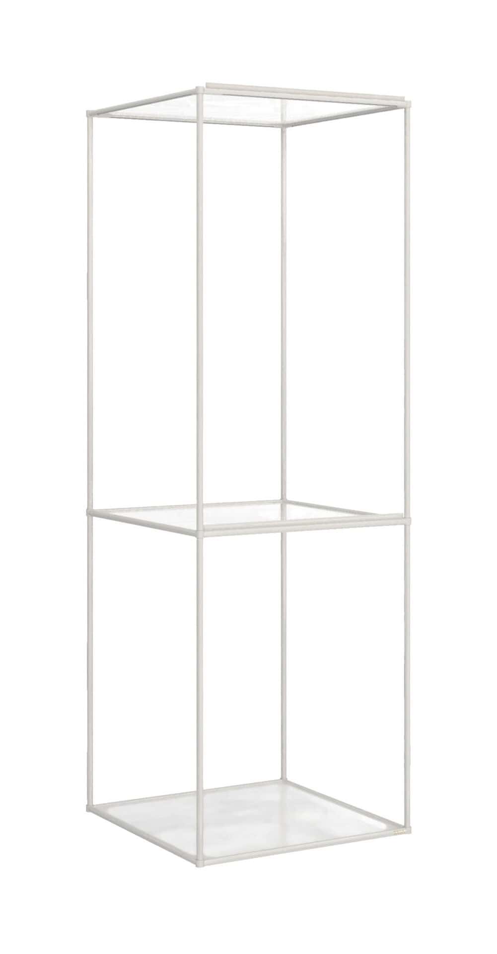 Modular Display Shelving System with Adjustable Glass Shelves and LED Light - Image 8