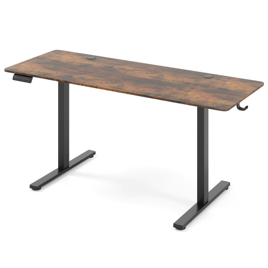 Adjustable Electric Standing Desk with Memory Settings and Hooks - Image 3