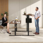 Adjustable Electric Standing Desk with Memory Settings and Hooks