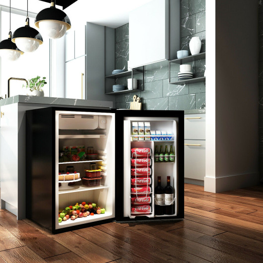Compact Black Mini Fridge with Freezer and Adjustable Shelves - Image 7