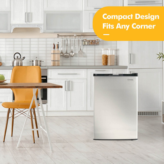 Compact 3.0 cu. ft. Upright Freezer with Stainless Steel Door - Image 2