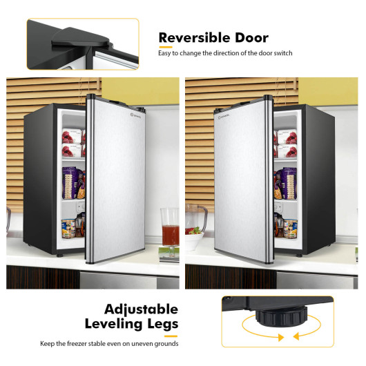 Compact 3.0 cu. ft. Upright Freezer with Stainless Steel Door - Image 6