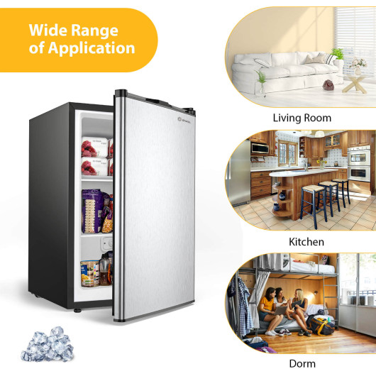Compact 3.0 cu. ft. Upright Freezer with Stainless Steel Door - Image 3